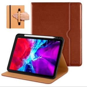 New iPad Pro 12.9 Inch 4th Gen 2020/2018, Premium PU Leather Folio Stand Cover